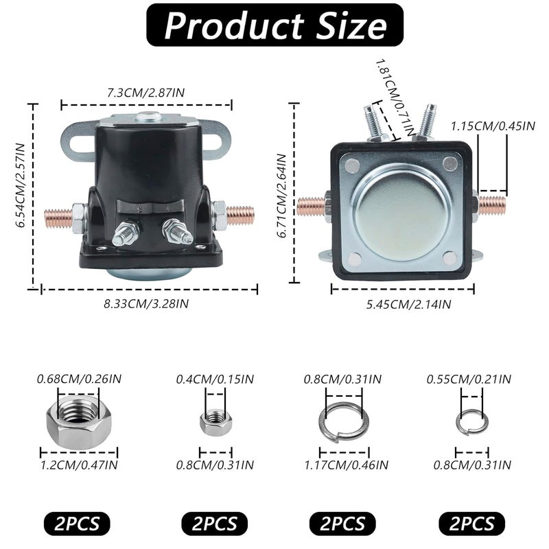 Aecsze 12V Starter Solenoid Relay Sw3, Upgrade Hot Rod Starter Solenoid for Ford, Jeep, Mercury, Lincoln B6az-11450a C6af C7af C3912 C9af D2af11450aa 50-430 - Image 2
